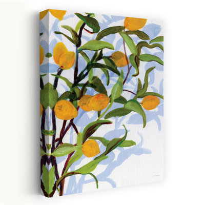 Gatherings In Summer 2 Abstract Contemporary Lemon Tree Summer Landscape Art