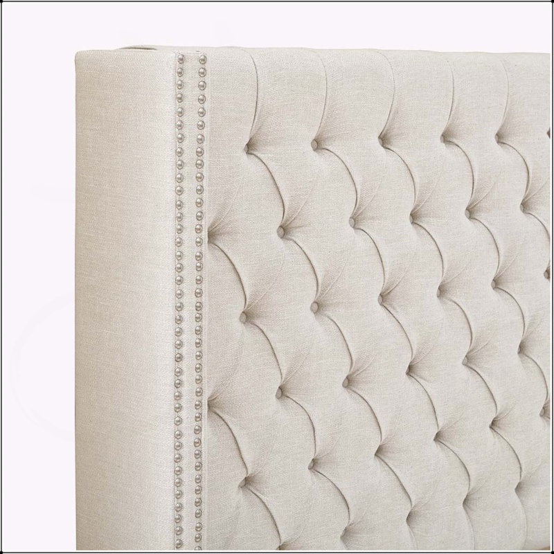 Tête de lit tapissier, Grand, Crème