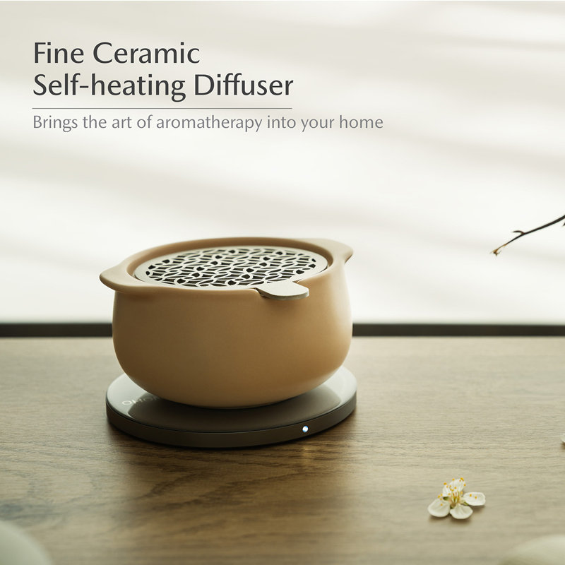 Jun Self-Heating Diffuser Set - Rosy Apricot, Pink