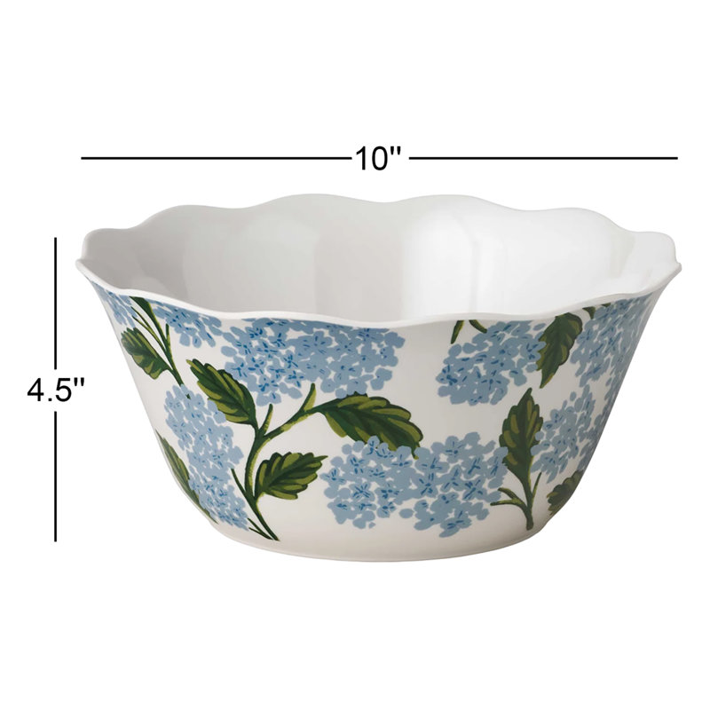 Rifle Paper Co. Hydrangea Melamine Serving Bowl