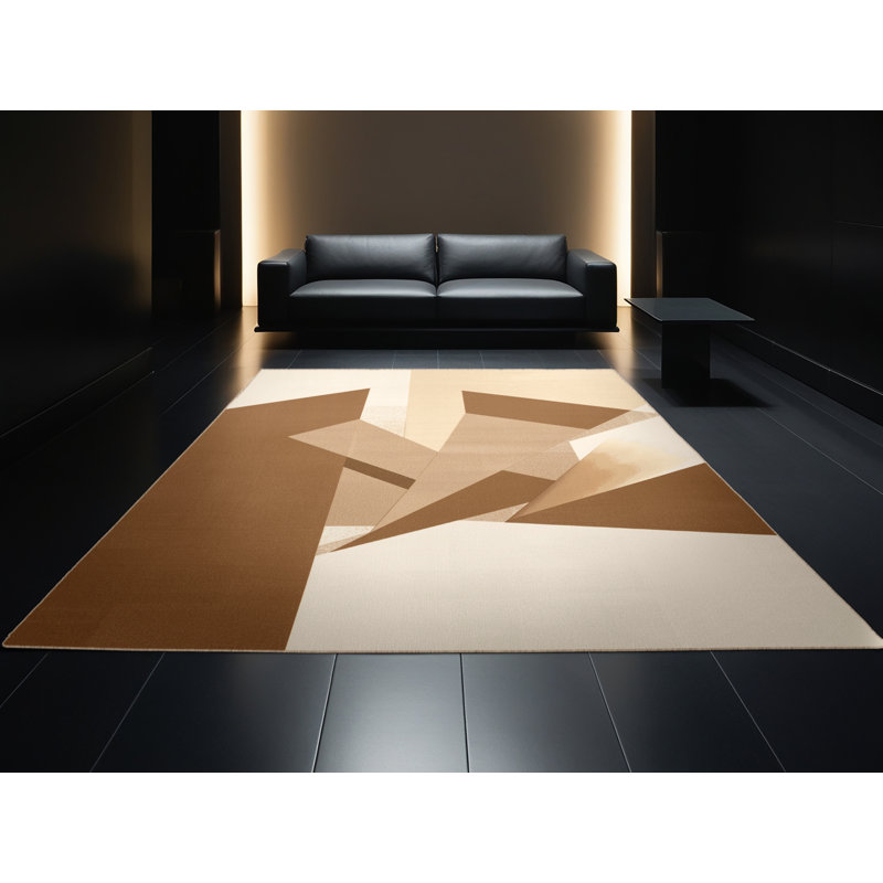 Tapis beige moelleux moelleux et moderne de couleur unie Barclay, 2 pi x 3 pi