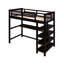 Lit mezzanine double avec bibliothèque Geramiah par Harriet Bee-781211186-787598003