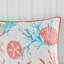 Courtepointe Pebble Beach, 6 pièces, corail double / grand, coquillages imprimés, étoile de mer, coraux, revers doux, courtepointe Vermicelli, coussins de broderie côtière, coton lavable à la machine-124754918-124754917