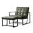 Buren Faux Leather Armchair with Ottoman-101040976