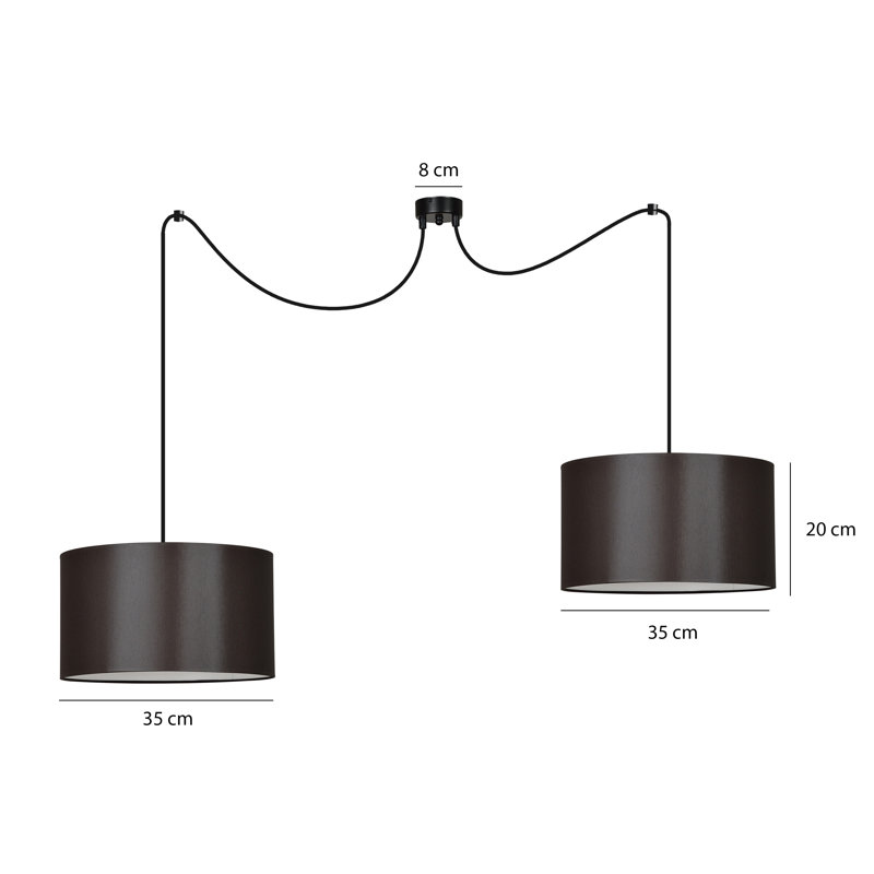 Pascua 2 - Light Drum Pendant, Wenge