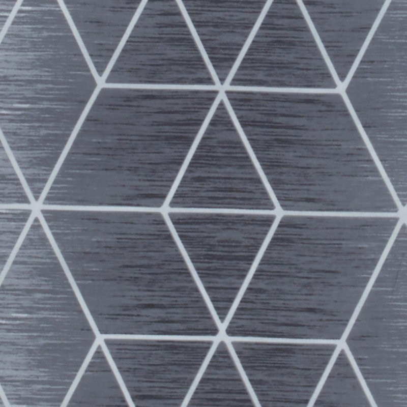Brynmor Cotton Blend Geometric Shapes Duvet Cover with Pillowcases Included, Grey, Single - 1 Standard Pillowcase