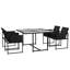 Steel Patio Dining Set Table,