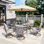 Freada 6 - Person Patio Dining Set with Rectangular Table , Cushions Included