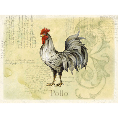 Scribble Rooster 1 - impression sur toile tendue