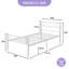 Structure de lit simple en métal - tête de lit et pied de lit avec motif en fer, lit plateforme simple pour garçons et filles, aucun sommier requis, assemblage facile-1053067241-1053067242