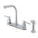Kingston Brass Concord Two-Handle 4-Hole 8" Centerset Kitchen Faucet with Side Sprayer