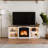 Wood LED Lightning Entertainment Center with Adjustable Shelves Fit for TVs up to 80"
