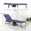 Chaise longue inclinable pliante à 5 niveaux, chaise de bronzage d'extérieur avec table d'appoint, coussin de tête et pochette de rangement-1768455327