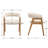 Mid-Century Modern Dining Chairs, Linen Upholstered Kitchen Dining Room Chairs Curved Backrest Dining Chairs With Wood Legs(Set Of 2)-1489500730-1489500731