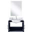 24 po L x P 22 po. Meuble-lavabo bleu, comptoir en marbre, miroir et robinet 18 po, résistance aux égratignures et aux taches pour une utilisation à long terme-1274577656