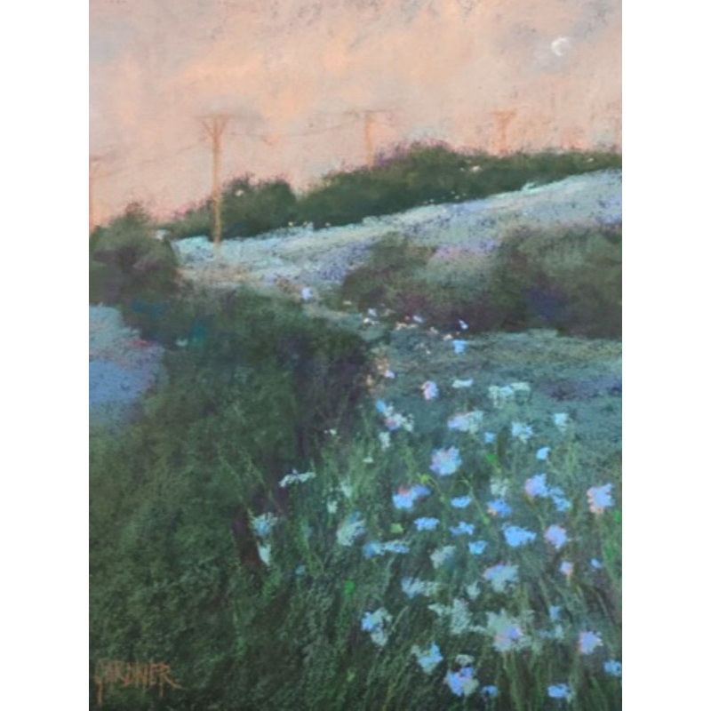 Siège à l'avant par Dina Gardner, Papier avec cadre noir, H 21,25 po x l 17,25 po x P 0,875 po
