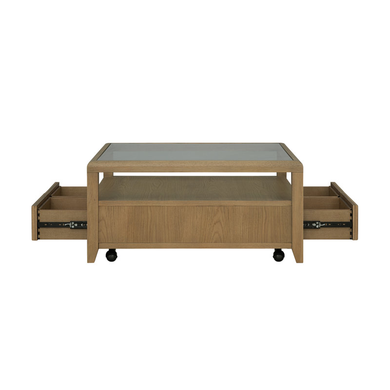 Table basse carrée avec roulettes Drift