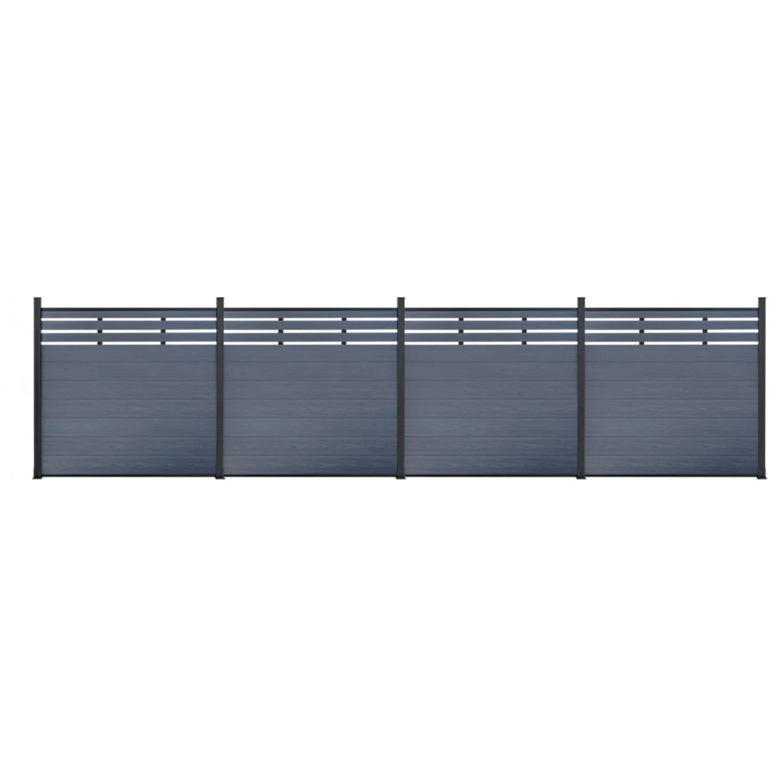 Wood Plastic Composite Privacy Fence Gate, 5ft H X 6ft W Double Gate | Gray Outdoor Gate For Backyard, Garden, Patio