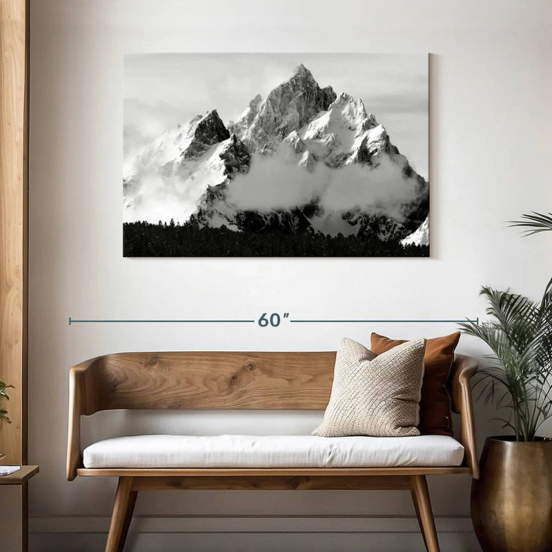 Grand Tetons enneigé Alvord, H 30 po x l 45 po