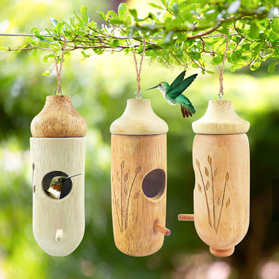 Barbur 6.1 in. H x 2 in. W x 2 in. D Hanging Birdhouse