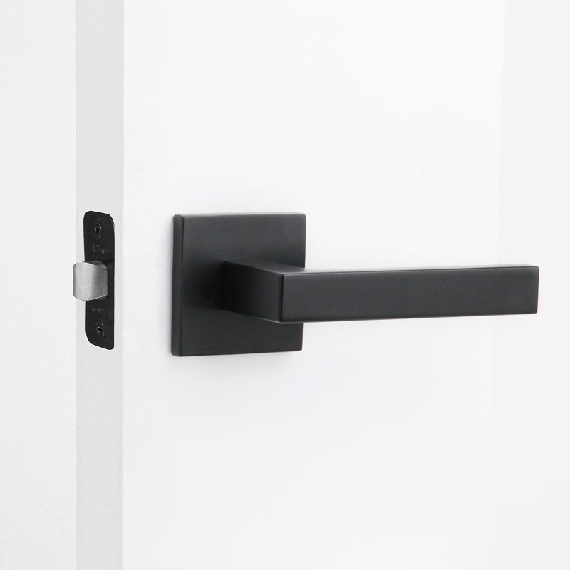 Poignée de porte intérieure Allen, Noir mat, Gauche, Passage