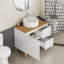 Meuble-lavabo avec lavabo rond, 1 porte et 2 grands tiroirs