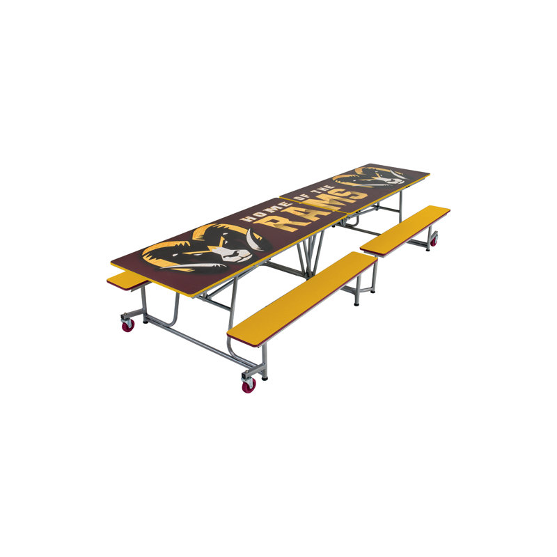 Banc mobile - Rectangle - 4 bancs, L 121 po x l 30 po