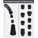 3-Function Pull Down Kitchen Faucet Replacement Spray Nozzle with 9 Adapters