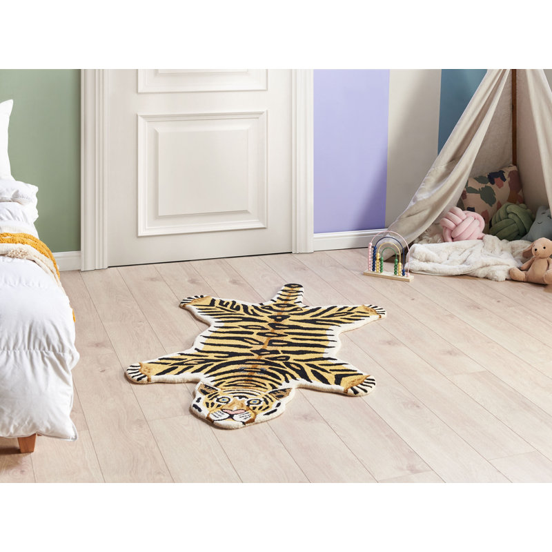 Labarbera Novelty 100 cm x 160 cm Animal Print Wool Hand Woven Area Rug