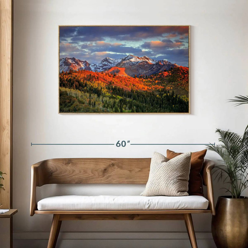 Mont Wasatch, Cadre flottant en bois naturel, 43 po x 29 po