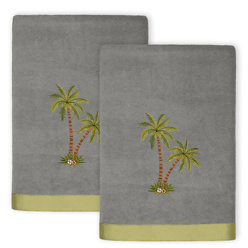 Serviette de bain en coton turc, Gris anthracite