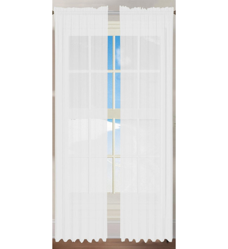 Ensemble de panneaux de rideau 2 pièces, L 84" x 60" W, Blanc