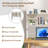 Furnier Desktop Bookshelf With 7-compartment Organizer & Grid Panel-1532096613