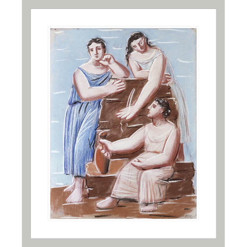 «Three Women at the Fountain» par Pablo Picasso, impression giclée sur cadre, 28.61" H x 23.5" W