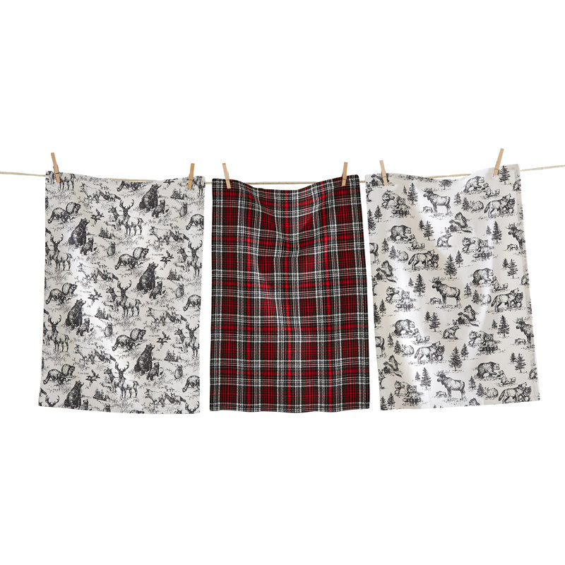 Woodland Animals Dishtowel S/3