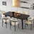 Ancient style minimal rectangular dining table-2107081905