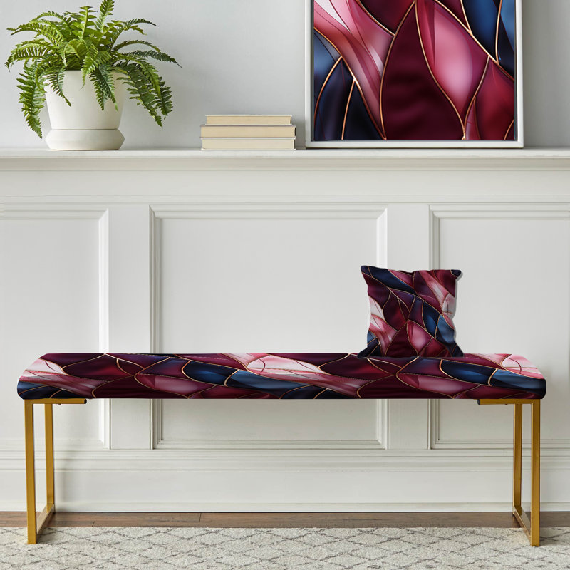 Kranzo - Marble Upholstered Gold Bench