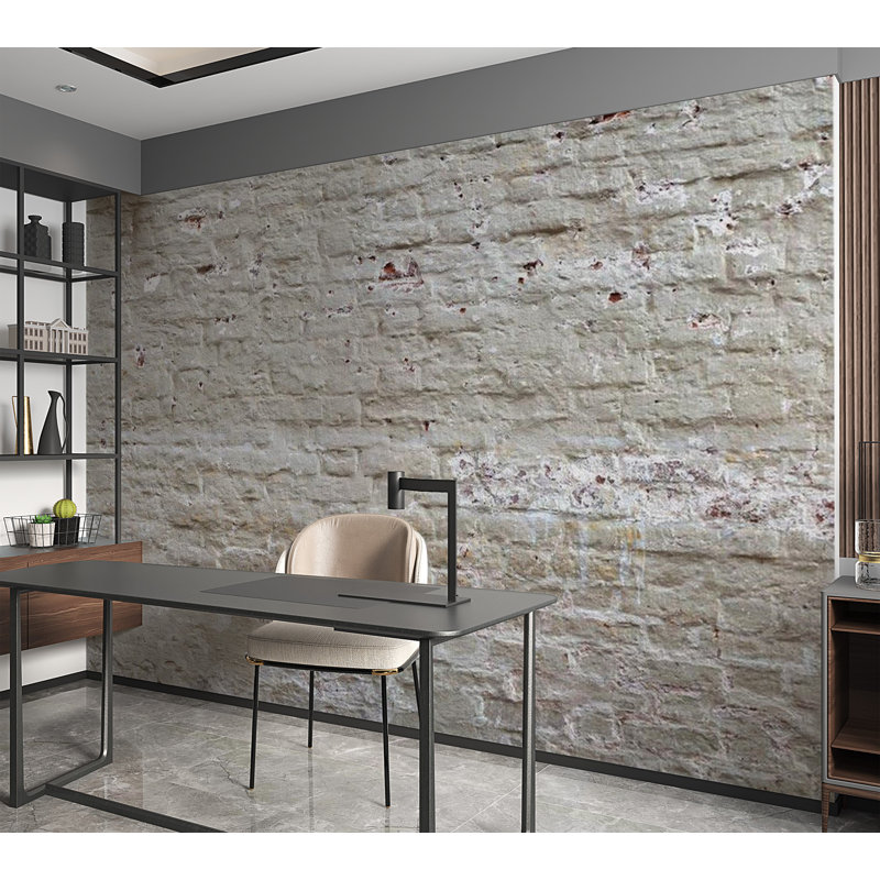 Murale brique beige vieillie, L 27 po x l 39 po