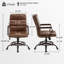 Chaise de travail rétro en similicuir brun-778236438