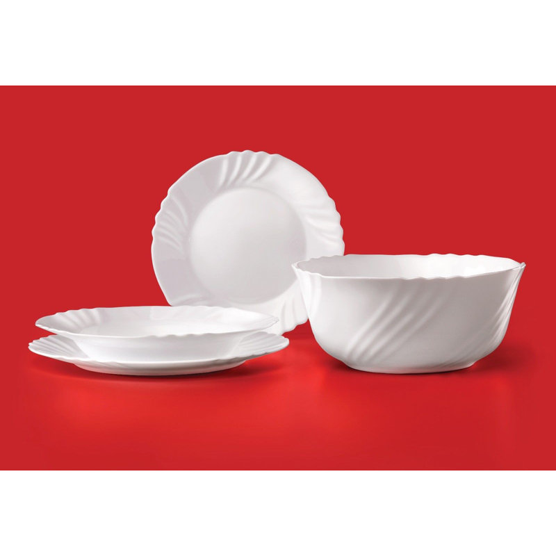 Glass Dinnerware Set 19 Piece - Service for 6