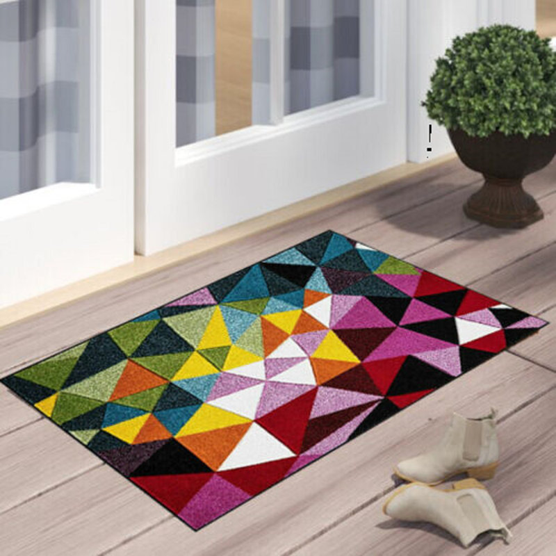 Gidja Geometric Area Rug, Rectangle 60 x 110cm