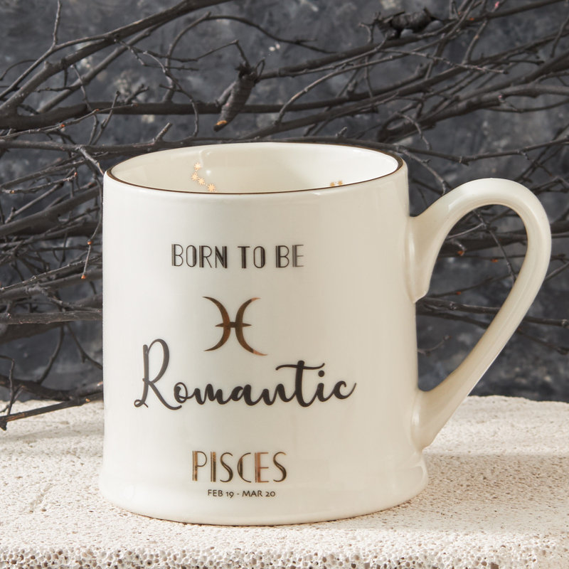 Zodiac Fine Porcelain Coffee Mug (Pisces)