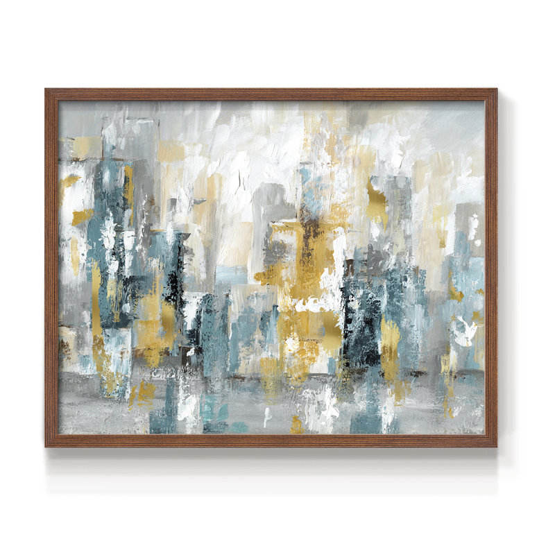 City Views II -Framed Print - Restickable, Walnut, 22" H x 28" W