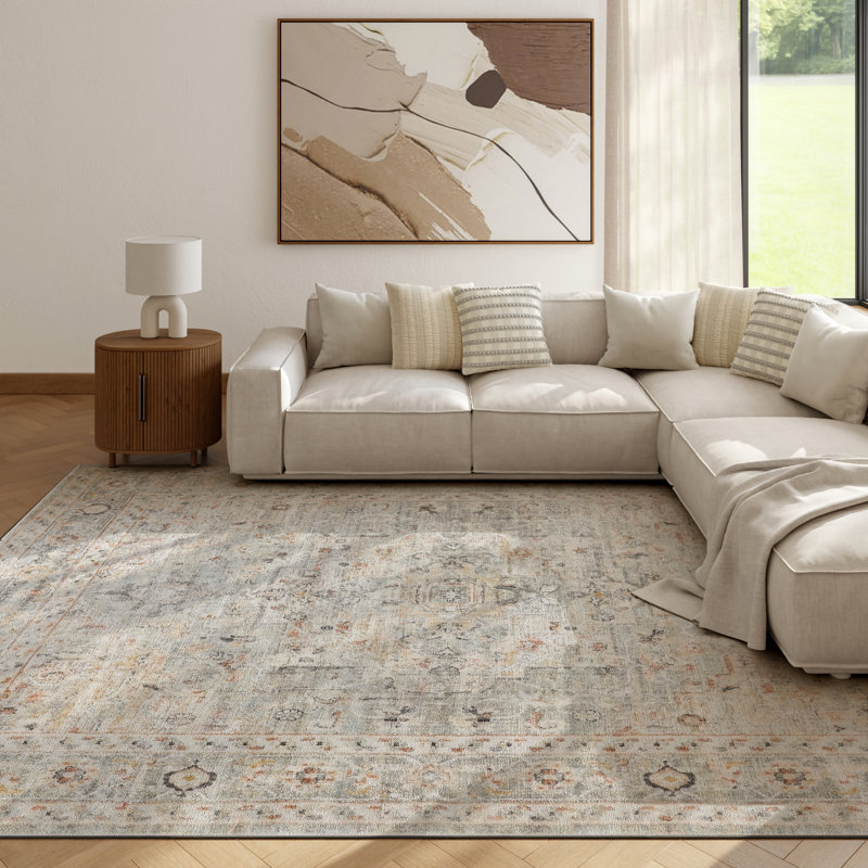 Tapis oriental en plastique polypropylène Kalup, Rectangle 8 pi x 9 pi 10 po