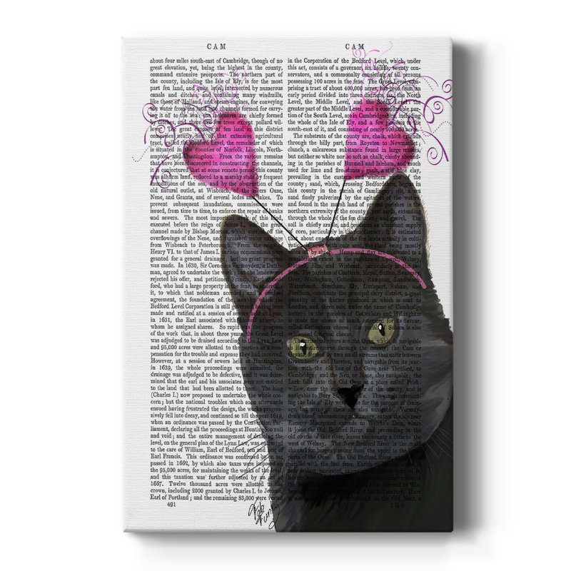 Chat noir, Saint-Valentin - galerie Cavas sur mesure, H 48 po x l 32 po