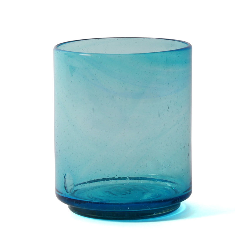 Vase de table en verre Revive, Aigue-marine, Petit