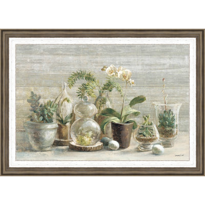 " Greenhouse Orchids On Wood "
