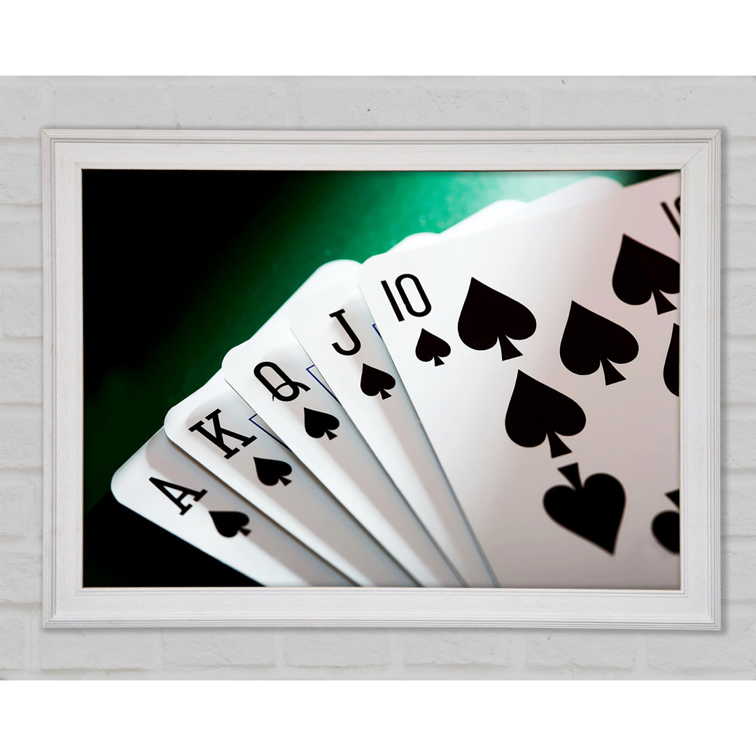 Royal Flush Poker Gerahmter Druck