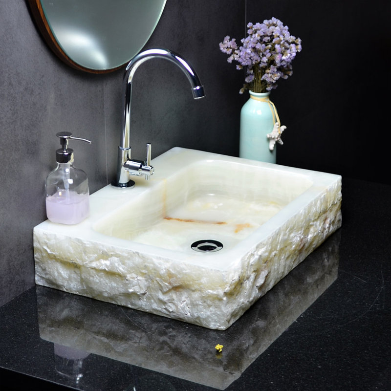 AA Warehousing Ali 15 " Stone Rectangular Bathroom Sink