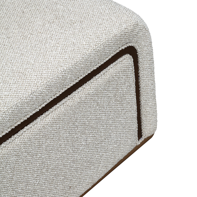 West Kensington Chaise - Buff/Seal Salt Caramel, Espresso Wood